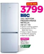 KIC 336Ltr Bottom Freezer Fridge Metallic(KBF 634 1 ME)