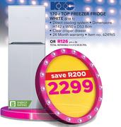 KIC 170Ltr Top Freezer Fridge White 518 1