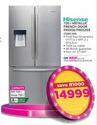 Hisense 720Ltr Metallic French Door Fridge/Freezer(720FS-WD)