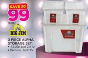 Big Jim 3-Piece Alpha Storage Set(1x20Ltr And 2x4Ltr)-Per Set
