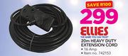 Ellies 20m Heavy Duty Extension Cord 16 AMP