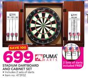 Puma Stadium Dartboard & Cabinet Set