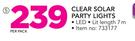 Clear Solar Party Lights