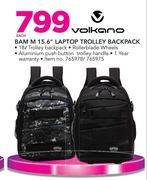 Volkano Bam M 15.6" Laptop Trolley Backpack-Each