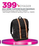 Voyager 43cm Dome Flapover Black Backpack