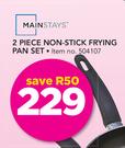 Mainstays 2 Piece Non-Stick Frying Pan Set