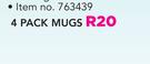 4 Pack Mugs