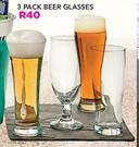 3 Pack Beer Glasses