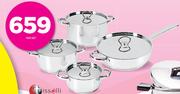 Tissolli 8 Piece Stainless Steel Solid Lids Pot Set-Per Set