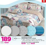 Mainstays Queen Microfiber Duvet Cover Including 2 Matching Pillowcases-Per Set