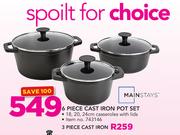 Mainstays 6-Piece Cast Iron Pot Set