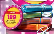Mainstays Multi Stripe Beach Towels-for 2