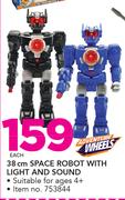 Adventure Wheels 38cm Space Robot With Light And Sound