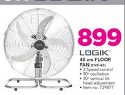 Logik 45cm Floor Fan(HVF-45)