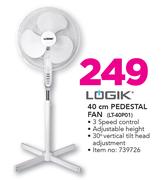 Logik 40cm Pedestal Fan(LT-40P01)