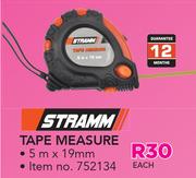 Stramm Tape Measure-5m x 19mm Each