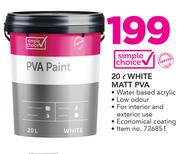 Simple Choice 20Ltr White Matt PVA
