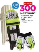 Dunlop DS100 Cricket Gloves & Pads-Both For