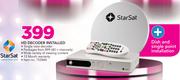 StarSat HD Decoder Installed Including Dish & Single Point Installation
