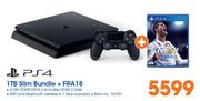 PS4 1TB Slim Bundle + FIFA 18 + Extra Controller