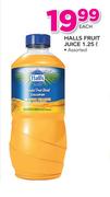 Halls Fruit Juice Assorted-1.25Ltr 