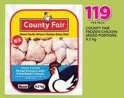 Country Fair Frozen Chicken Mixed Portions-4.2Kg Per Pack