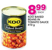 Koo Baked Beans In Tomato Sauce-410g Each