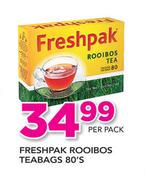 Freshpak Rooibos Teabags-80's Per Pack
