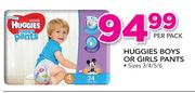 Huggies Boys Or Girls Pants-Per Pack