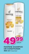 Pantene Shampoo Or Conditioner-400ml Each