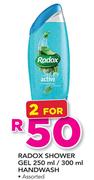 Radox Shower Gel-250ml/Handwash-300ml-For 2