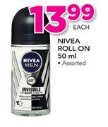 Nivea Roll On Assorted-50ml Each