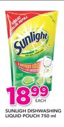 Sunlight Dishwashing Liquid Pouch-750ml Each