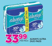 Always Ultra Duo Pads-Per pack