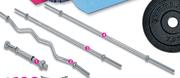 Everlast 142cm Straight Bar With Screw Ends & Spin Lock-Each