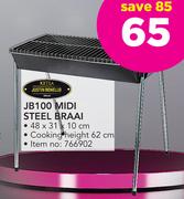 Ketla JB100 Midi Steel Braai 48x31x10cm
