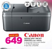 Canon MX494 4-In-1 Inkjet Printer