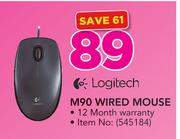 Logitech M90 Wired Mouse 