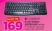Logitech K120 Wired Keyboard 