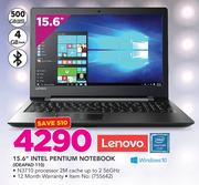 Lenovo 15.6" Intel Pentium Notebook Ideapad 110