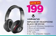 Volkano Impulse BT Black Headphone VB-VH100 Each