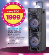 Telefunken 10" DJ Trolley Black TTSDJ-20BT