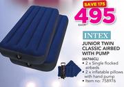 Intex Junior Twin Classic Airbed With Pump-Each