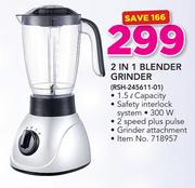 Logik 2 In 1 Blender Grinder RSH-245611-01