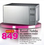 Russell Hobbs 20ltr Mirror Finish Electronic Microwave RHEM21L