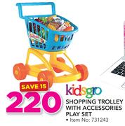 Kidsgro Shopping Trolley With Accessories Play Set