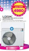 Logik 12000BTU Split Unit Aircon Outdoor And Outdoor Unit