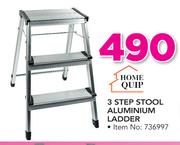 Home Quip 3 Step Stool Aluminium Ladder