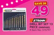 Stramm 13 Piece Drill Bit Set SMM9480-Each