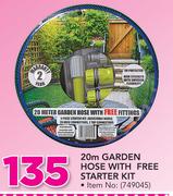 20m Garden Hose With Free Starter Kit